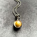 Artisan Sterling Silver 925 Mother of Pearl Blister Pearl Pendant Necklace Photo 2