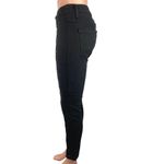 NEW Machine Black Cotton Mid Rise Lace Up Criss Cross Ankle Skinny Jeans Size 29 Photo 2