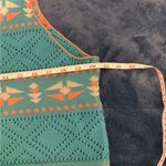 Flying Tomato Teal and Coral Fringe Tank Top Photo 2