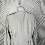 Nellie Partow Zip Front Beige Cream Silk Trench Dress Size US Small Tan Photo 7
