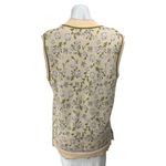 Mango MNG Cream Multicolor Floral Waistcoat Sleeveless Knit Sweater Vest Top M Size M Photo 1