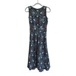 Tory Burch Camilla Dasha Silk Blue and Black Print Dress Size 4 Photo 1