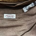 Talbots Brown/Gold Floral Tapestry Hobo Shoulder Bag Leather Strap Photo 2