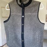 Natural Reflections Sherpa Fleece Vest Gray Snap Button S Preppy Classic Camping Photo 0