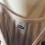 Old Navy Womens Linen Blend Stripped Ruffle Front Tank Top Beach Summer Lounge M Photo 3