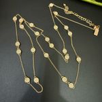 Kate Spade Rose Gold Gatsby Dot Clear Pave Crystals Mini Scatter Necklace 14g. Photo 1