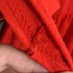 Pretty Little Thing PLT Red Long Sleeve Frill Hem Dress Photo 4