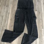 Like an angel  acid washed Charcoal Jumpsuit with Pockets Photo 6