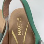 NWB NAOT Women's Intact Sandal Size 42 US 11 Jade Teal/Lime Silver heels 2466 Photo 4