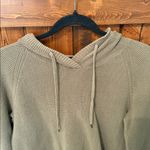 Ralph Lauren Lauren  Waffle Knit Hooded Sweater Olive Green Size L Photo 2