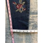 One 5 One  Cross Stitch Embroidered Floral Distressed Cropped Jeans Size 14 Photo 8
