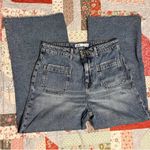 ZARA Wide Leg Cropped Pocket Detail Jeans - size 8 Photo 0