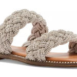 Madden Girl Piaa Braided Embellished Slide Flat Sandals size 6 Rhinestone NEW Photo 0