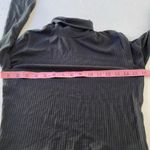 Madewell  Black Ribbed Mock Neck Long Sleeve Crop Top Women’s M Photo 3