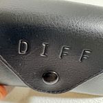 DIFF eyewear  Black Faux Leather Snap Closure Sunglasses Case " make difference " Photo 2