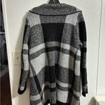 Absolutely Famous Plaid Open Front Cardigan Sweater - Black and Gray size XL Photo 1