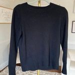 J.Crew  100% Cashmere Crewneck Sweater Black Classic XS Preppy Academia Parisian Photo 0
