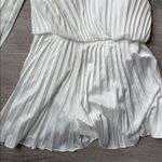 Andrea Iyamah NEW  resort vacation white satin pleated sachi romper Large Photo 12