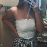 Target White Ruched Tube Top Photo 1