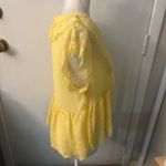 ZARA Yellow Polka Dot Ruffle Lace Short Sleeve Blouse S Dopamine Balletcore Twee Photo 3