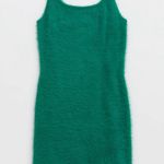 Aerie Green Fuzzy Sweater Dress Photo 3