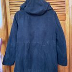 London Fog Black Rain Jacket With Removable Hood  Photo 1