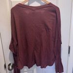 Urban Outfitters UO out from under maroon waffle knot oversized jojo long sleeve top Photo 2