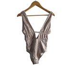 Ramy Brook Ramy‎ Brook Thorne Plunge Cut Out One Piece Swim Suit Cream Medium Photo 2