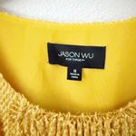 Jason Wu  x TARGET | Sleeveless Gold Yellow Fuzzy Peplum Top Blouse | Size Medium Photo 3