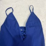 Free People Intimately by  Ribbed Blue Adjustable Strap V-neck Top/Tank Size XS Photo 2