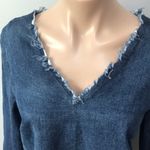 Anthropologie Moelleux Denim Lace Up Bell Sleeve Photo 2