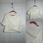 Love Culture Oversized medium/fitted large cream white top, bridal bachelorette top Photo 1