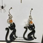 Nwot cute little black cat earrings! Black Photo 2