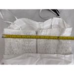 AQUA  Eyelet Midi Dress White Sleeveless Party Cocktail Wedding Guest M‎ Photo 5