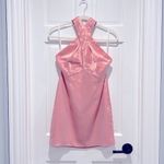 superdown  NWT Samira Mini Dress Medium Pink Criss Cross Halter Open Back Photo 2