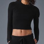 Alo Yoga Snuggle Up Sweater Long Sleeve Black S Photo 0
