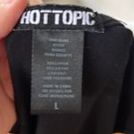 Hot Topic Black Ruched Mesh Halter Rhinestone Heart Moto Graphic Tank Top Photo 3