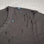 Chaser AC/DC Shirt Womens Small  Black Let There Be Rock Distressed Paint Tee Photo 1