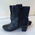 Abeo Women Pacifica Black Leather Heeled Ankle Boots Size 7 N Classic Photo 2