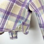 BLANK NYC Plaid Cropped Shacket Jacket Coat Relaxed Neutral Fleece Revolve M Photo 6
