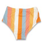 One Loved Babe Bikini Set Size Medium Retro Stripe High Waist Swim Two Piece M Orange Photo 10