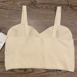 Altar'd State NWT AS Revival Cream Knit Ribbed Crop Top Women's size Large Photo 3
