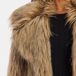 Badgley Mischka Priscilla Long Hair Faux Fur Coat Photo 5