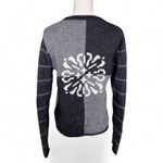 Christopher & Banks Silk Blend Cozy Unique  Black Grey and White Sweater Size S Photo 3