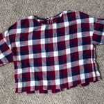 ZARA Plaid Short Sleeve Top Photo 0