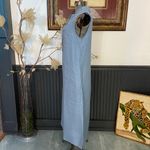 NWT Lintico 100% Linen Taylor Sleeveless Straight High Slit Maxi Dress Sz Med 🧡🎀 Blue Photo 6