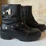 Milwaukee black leather Delusion Zipper Engineer buckle motorcycle biker boots Size 7 Photo 0
