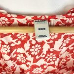 Old Navy Red & White Floral Ruffle Neck Tank Top M Photo 3
