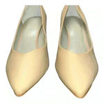 1. State  Saffy Block Heel Pointy Toe Pump, Nude Leather, Womens Size 8.5 M / 39 Photo 6