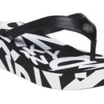 DKNY Black Women's Signature Wedge Platform Sandals size 9 A11 Photo 0